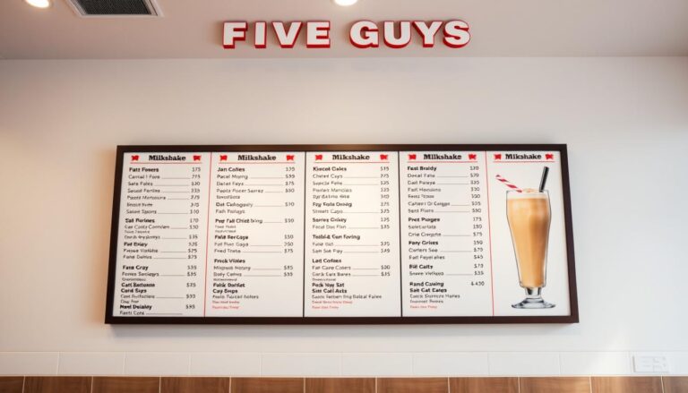 Five Guys Milkshake Menu