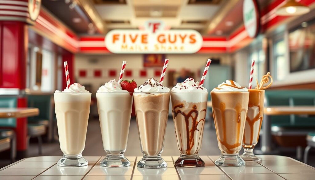 Five Guys Milkshakes Variety